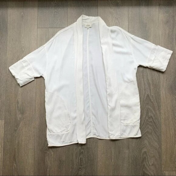 Wilfred Aritzia Blazer Jacket Kimono Open front Off white 3/4 length Sleeve XXS - Picture 10 of 16